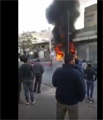 بالفيديو  : اندلاع حريق هائل بمحلات اسفنج بمنطقة القويسمه