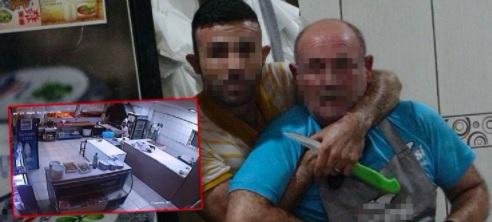 نادل تركي يحتجز مديره ويهدده بنحر رقبته - فيديو