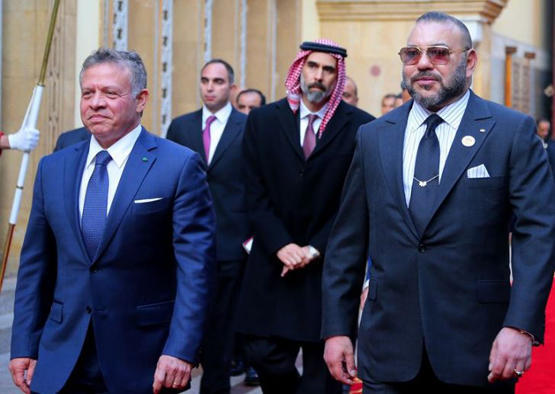 ملك المغرب يبحث مع الملك التطورات في فلسطين  