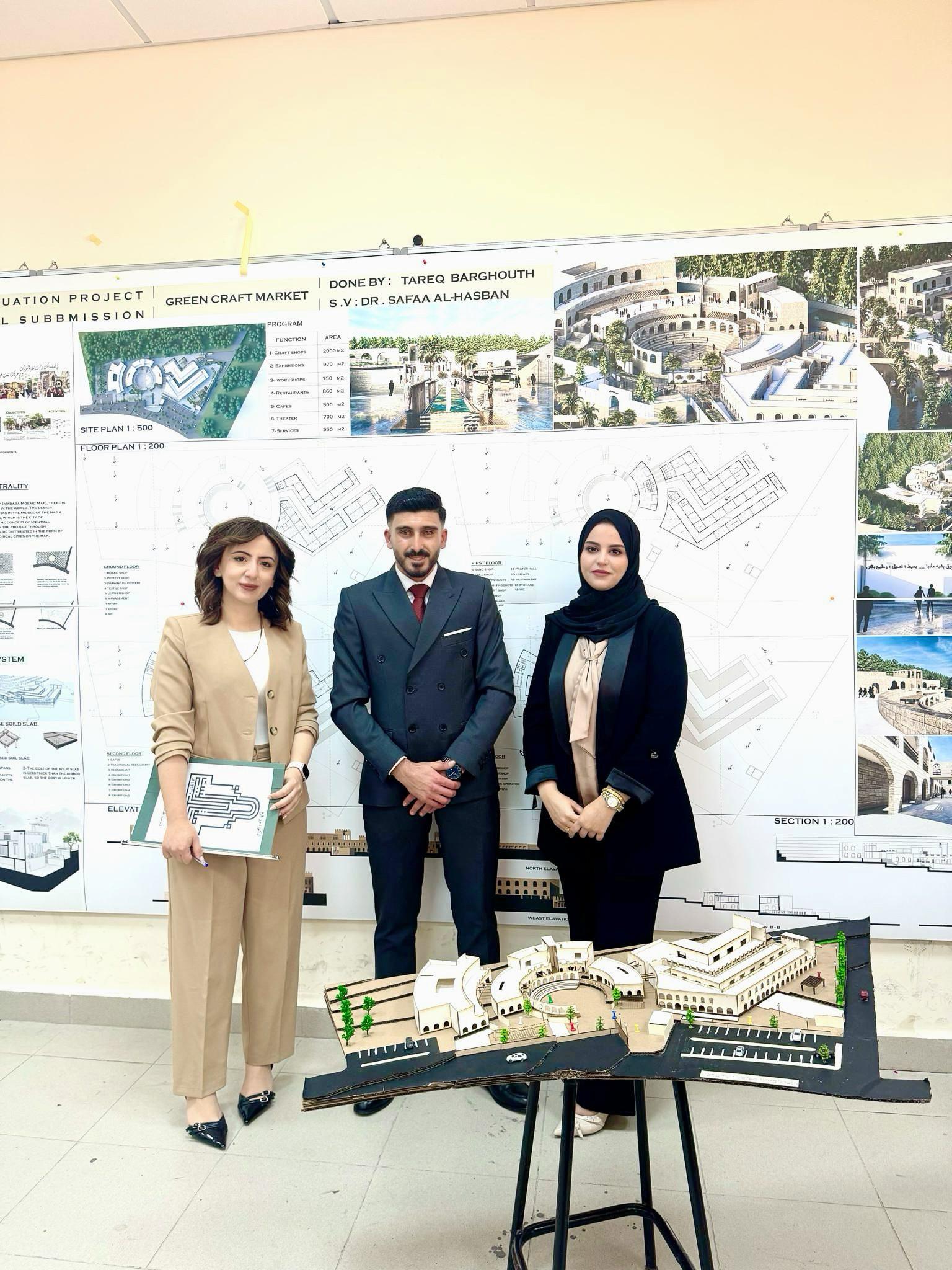 مشاركة فاعلة لجامعة الزرقاء في مناقشات مشاريع التخرج بجامعة ال البيت 