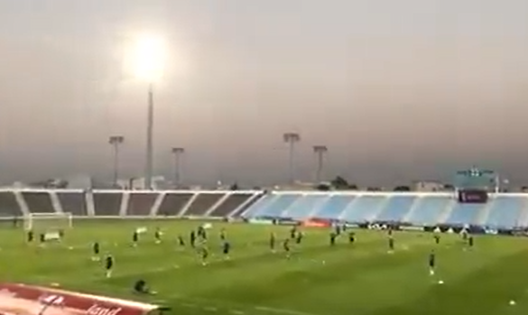 بالفيديو ..  صوت الاذان يصدح اثناء تدريبات المنتخب الانجليزي في قطر 