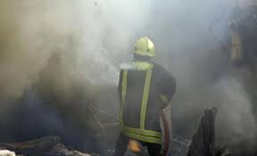 عمان : حريق في مستودعات مديرية الامن العام في طبربور 
