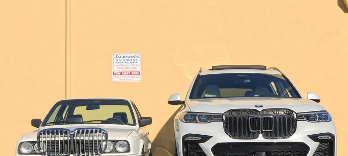 بي ام دبليو E30 توضح  مدى ضخامة شبك X7