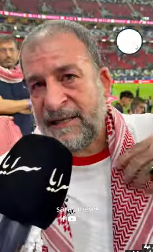 بالفيديو : بكاء والد اللاعب نزار الرشدان فرحا بتسجيل ابنه هدف التقدم أمام السعودية