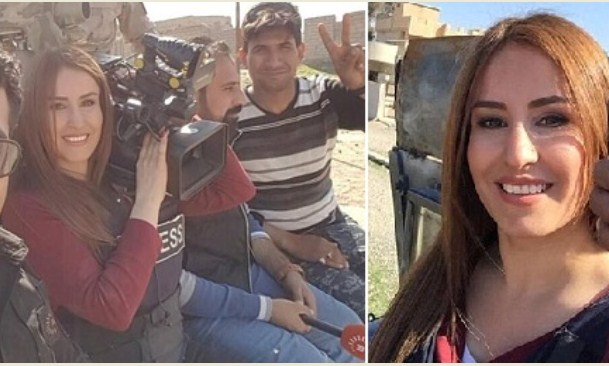 بالفيديو  ..  اللحظات الاخيرة لمراسلة تلفزيونية قبل مقتلها بلغم  "داعشي" في الموصل 