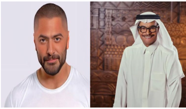 بعد تداول صورتهما معا ..  حقيقة تعاون تامر حسني ورابح صقر في عمل فني جديد