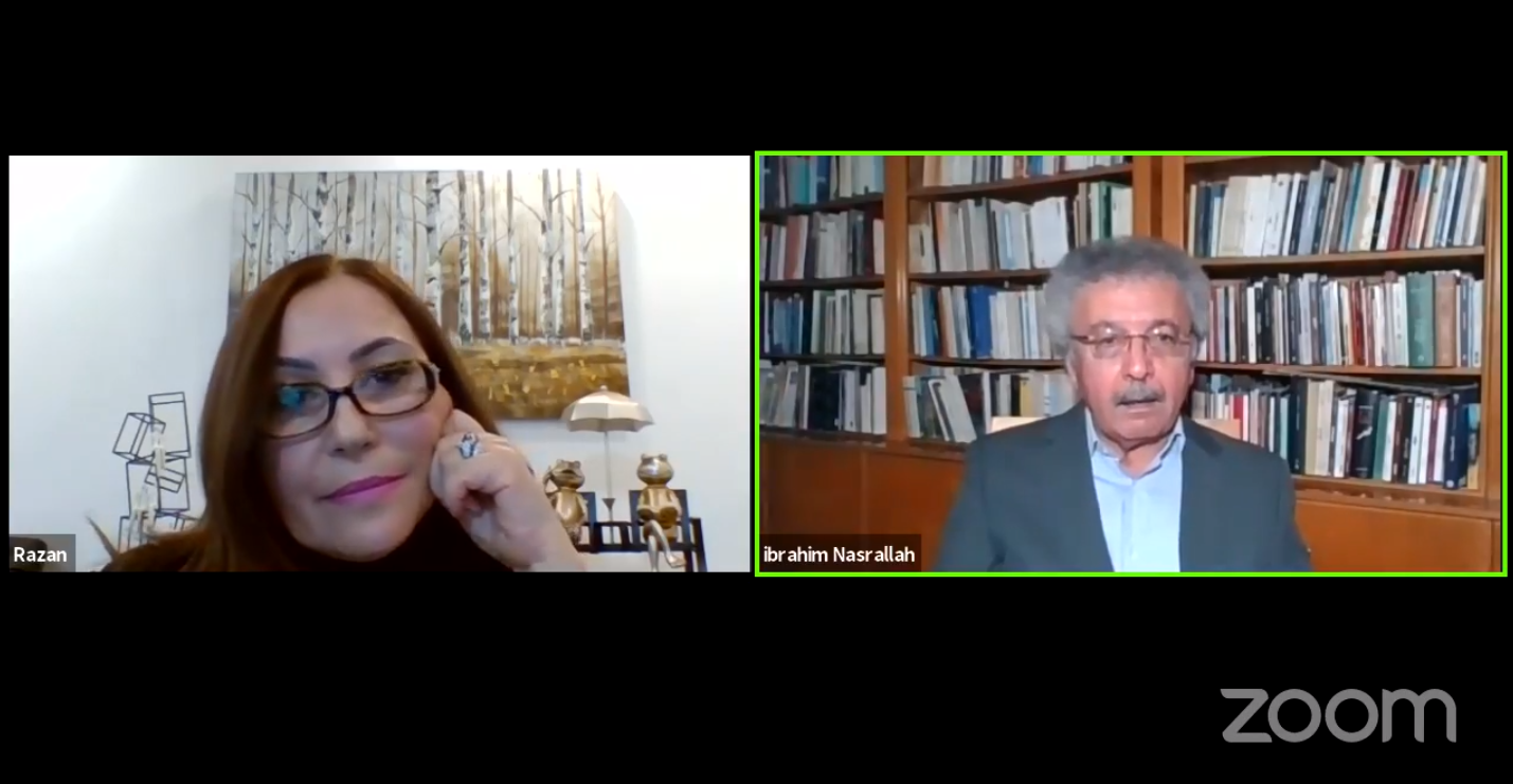 الدكتورة رزان إبراهيم تحاور الأديب الكبير إبراهيم نصر الله في قضايا الكتابة الإبداعية