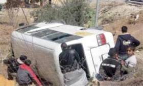 إصابة (12) شخص اثر حادث تصادم في الزرقاء