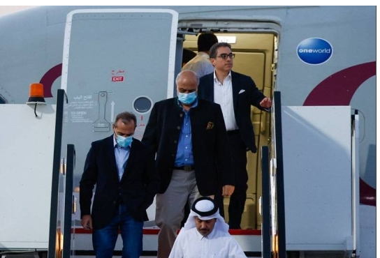  مغادرة الأميركيين المفرج عنهم من قبل إيران الدوحة باتّجاه واشنطن