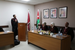 رسالة ماجستير في جامعة الشرق الأوسط تناقش أثر تطبيق الحوكمة على إتخاذ القرارات في الجامعات الأردنية 