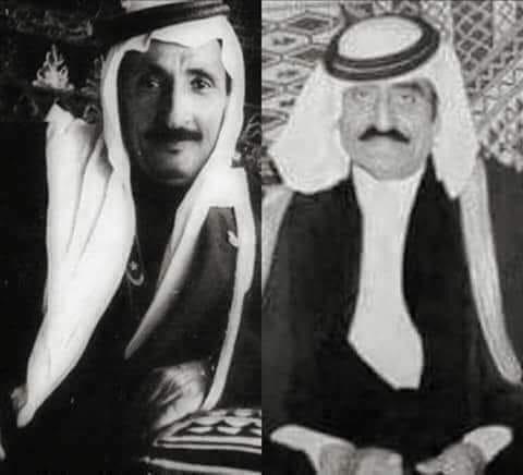 سر فناجيل القهوه بين الشيخ فيصل بن حمد الجازي والشيخ محمد عبد المهدي المجالي (ابو راكان ) 