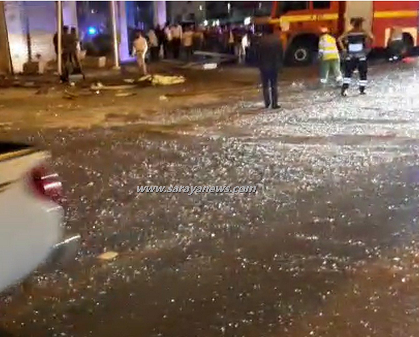 بالفيديو والصور  ..  انفجار اسطوانة غاز في مطعم بشارع المدينة المنورة 
