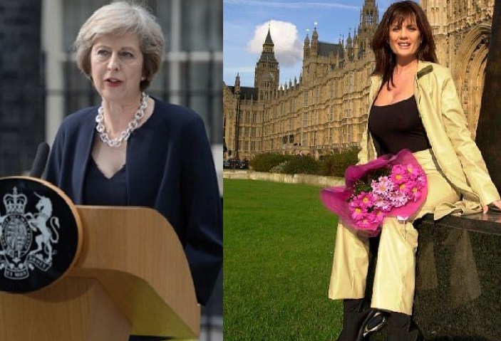 خطأ بوزن فضيحة ..  نجمة أفلام إباحية بدلا من رئيسة الوزراء البريطانية!  ..  صورة