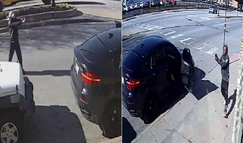 بالفيديو  ..  شاهد ما حدث لـ "لصين" حاولا سرقة سيارة ضابط شرطة