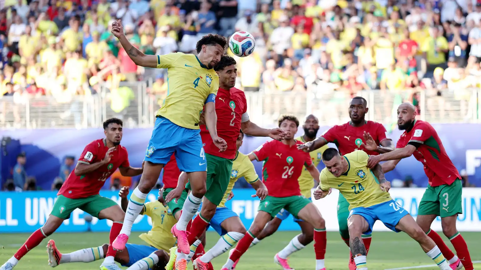 شوط خرافي ..  تقييم لاعبي المغرب في 45 دقيقة أمام البرازيل (صورة)  