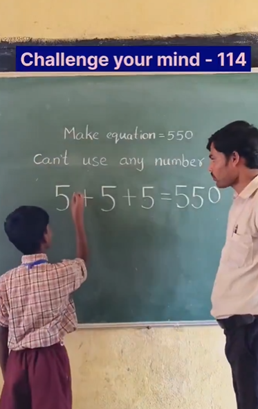 معلم رياضيات يتحدى طلابه باختبار ذكاء بسيط… وهذه النتيجة - فيديو