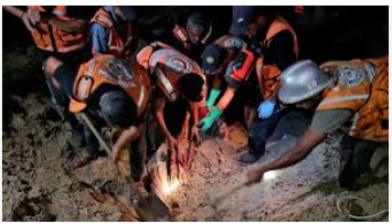 5 شهداء بينهم طفلان بقصف إسرائيلي على خيام النازحين في خان يونس