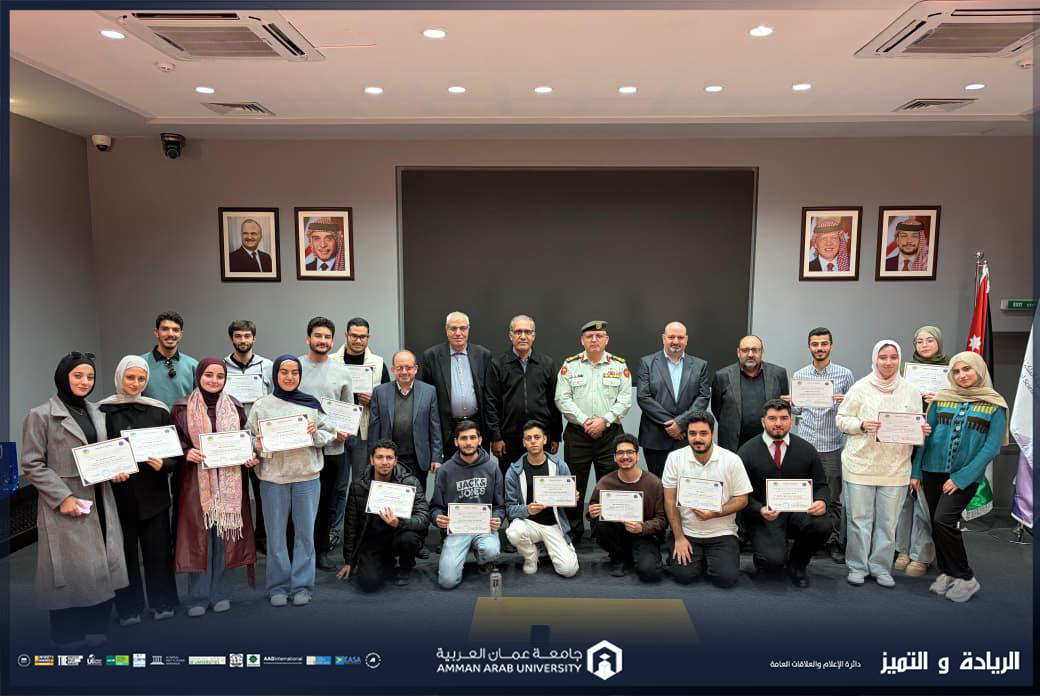 طلبة علوم الطيران ومجتمع الفضاء والالكترونيات  في "عمان العربية" يشاركون في  دورة تدريبية حول "علوم وتكنولوجيا الفضاء"  