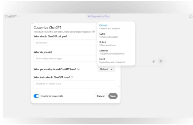 ChatGPT يحصل على أربع شخصيات جديدة ..  إليك كيفية استخدامها #تقنية