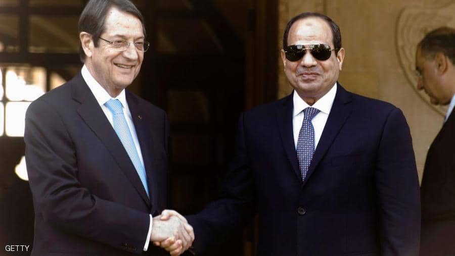 السيسي ورئيس قبرص يتفقان على "وقف" اتفاق أردوغان والسراج
