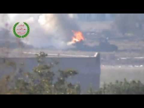 بالفيديو  ..  تفجير دبابة بـ"السهم الأحمر" في حلب