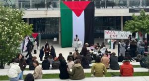 إعلام فرنسي: توقف الدراسة بإحدى الكليات في باريس بسبب احتجاجات منددة بالحرب على غزة