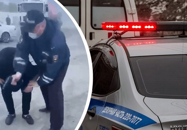 فيديو صادم  ..  شرطي مرور روسي يطلق النار على رأس شاب أثناء القبض عليه