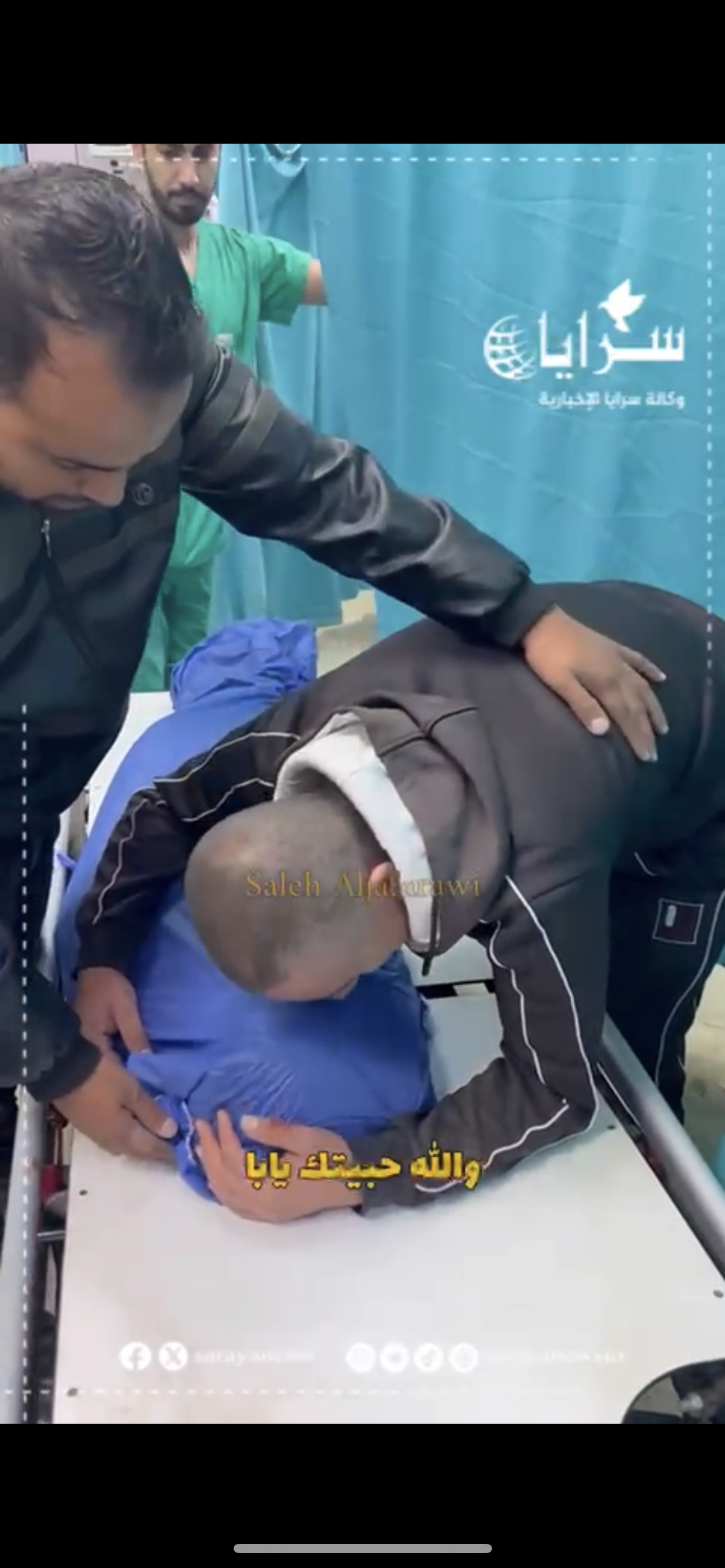 بالفيديو:فلسطيني يوعد ابنته التي استشهدت :"الله يسهل عليكي يابا، والله حبيتك يابا"