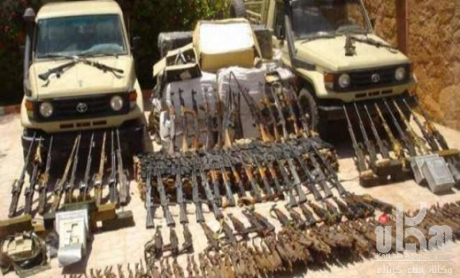 العثور على 16 سيارة أردنية محملة بالأسلحة في الموصل