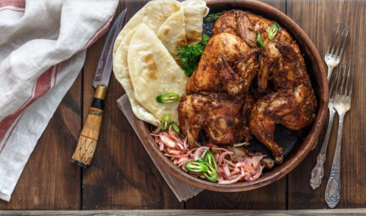 طريقة عمل الدجاج التركي مع الخبز