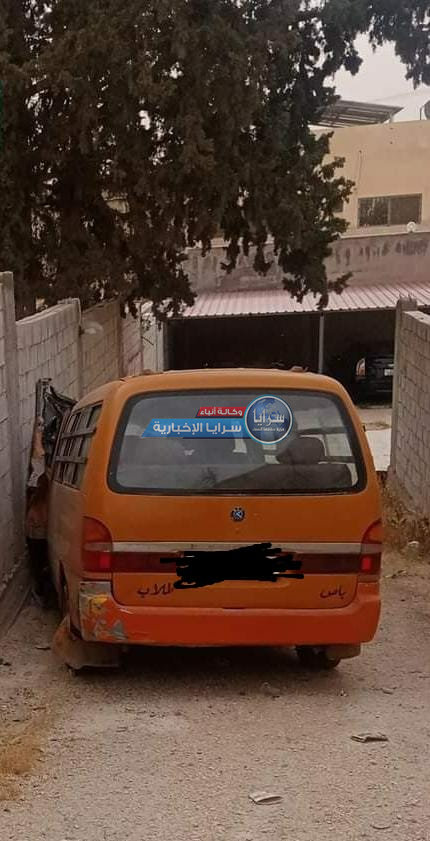 إصابات جراء تدهور باص نقل طلاب يقل (17) طالب في الرمثا  ..  صور