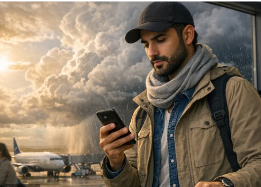 عندما يتغير الجو فجأة: نصائح للمسافر الذكي