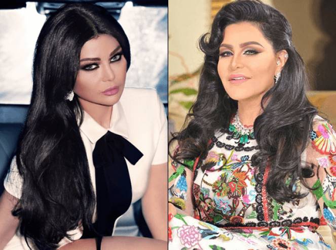 بالفيديو .. شاهد لقاء أحلام وهيفاء وهبي وهذا ما دار بينهما امام الجمهور