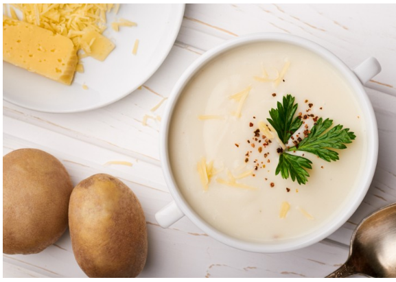 وصفة شوربة البطاطس المشوية