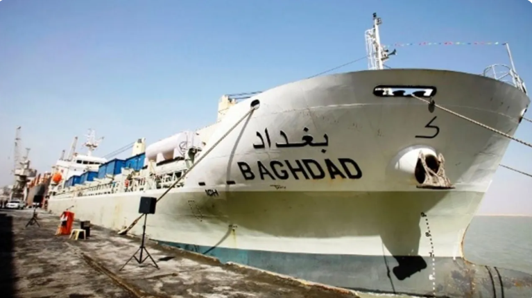 سر رفع السفن العراقية علم الأردن في المياه الدولية