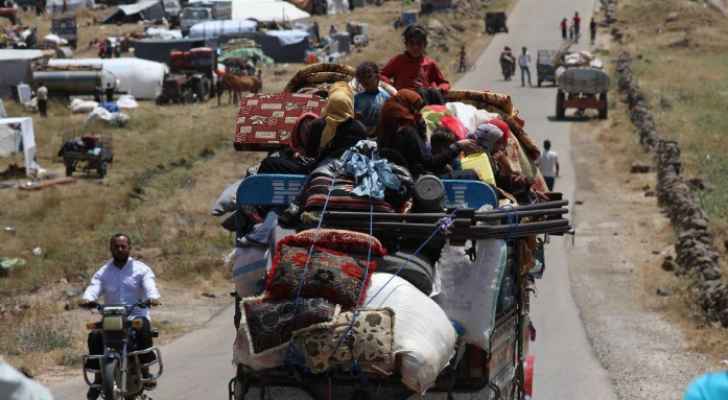 ارتفاع عدد النازحين في جنوب غرب سوريا إلى  اكثر من ربع مليون نازح