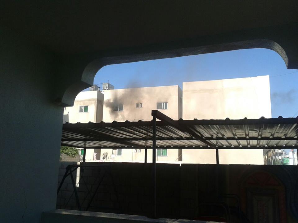 بالصور  ..  حريق في سكن طالبات بمعان 