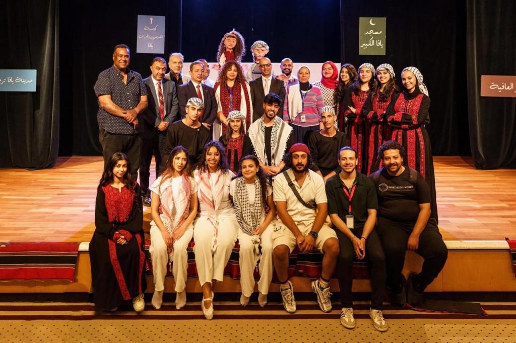 بالصور  ..  عمان الأهلية تحصد ثلاث جوائز بمهرجان المسرح الدولي بالإسكندرية عن عملها المسرحي "يافا والباب الأزرق"