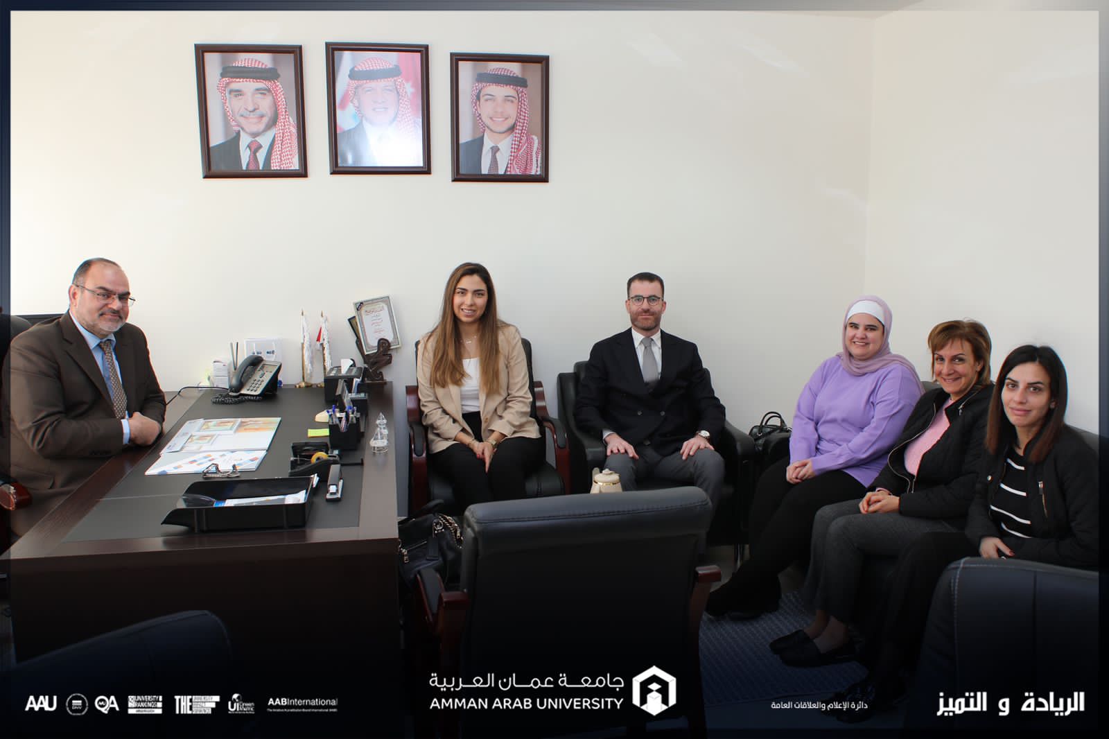 عمان العربية" تستقبل وفداً من اللجنة الأمريكية للتبادل التعليمي فولبرايت - الأردن