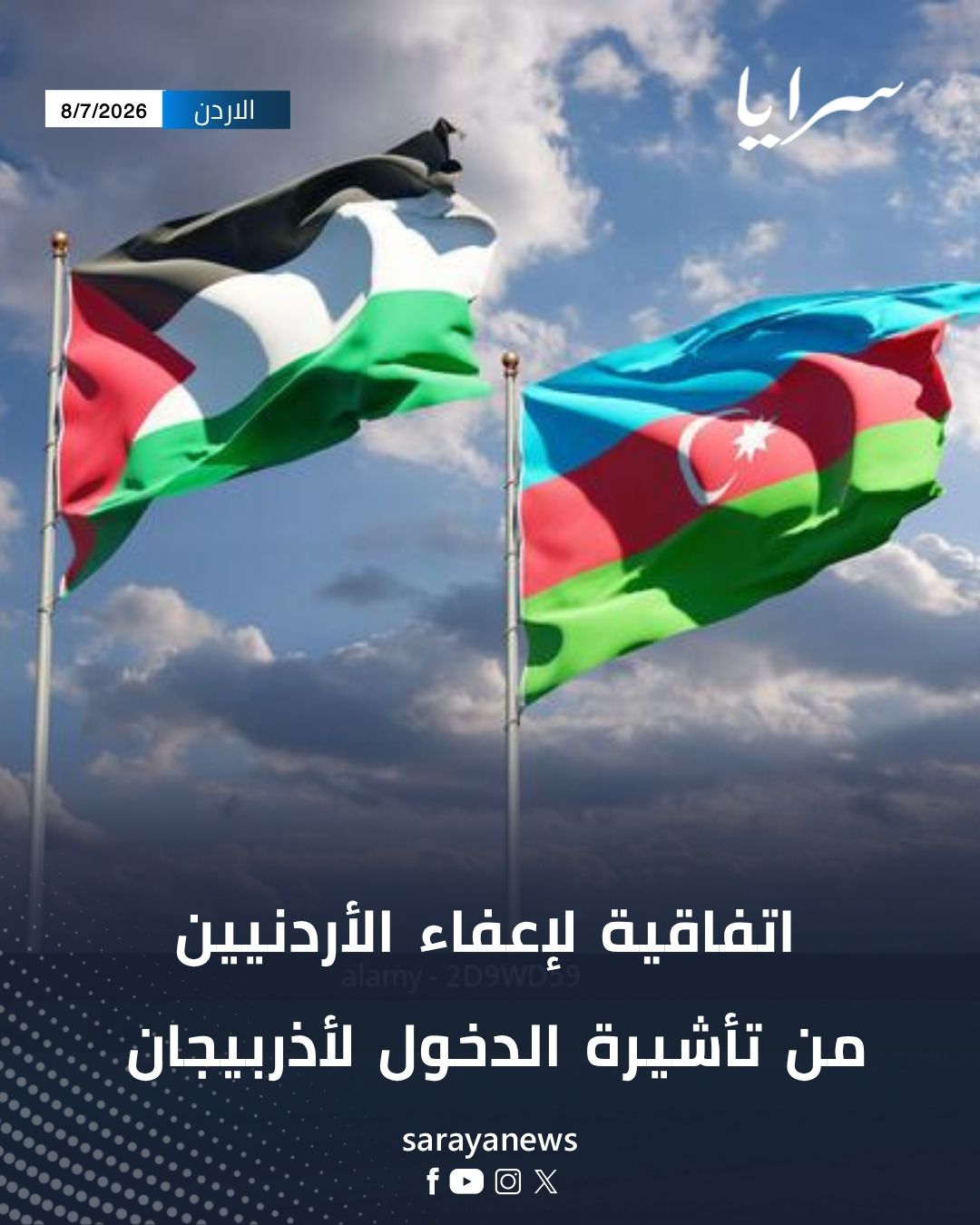 اتفاقية لإعفاء الأردنيين من تأشيرة الدخول لأذربيجان
