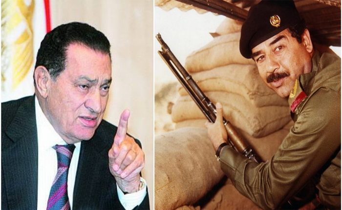 شاهد  ..  زوجتا صدام حسين و مبارك في فيديو نادر قبل (31) عامًا ..  هذا ما حدث في بغداد بحضور زوجة قصي