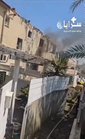 شاهد بالفيديو حجم الدمار الذي ألحقته مسيّرة إيرانية في منزل بمنطقة بيسان المحتلة