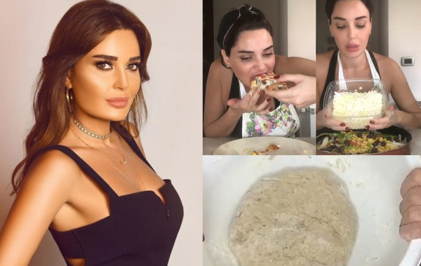 وصفة البيتزا من يدين الفنانة سيرين عبد النور