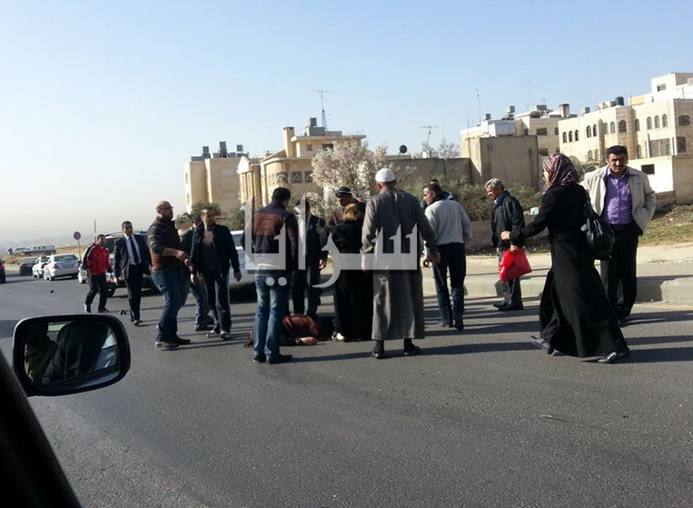 دهس خمسينية في طبربور  ..  صورة 