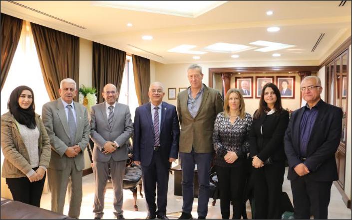 رئيس جامعة الزيتونة الأردنية يستقبل وفدا من الاتحاد الأوروبي المشرف على مشروع  ايراسموس بلس "ميثودز" 
