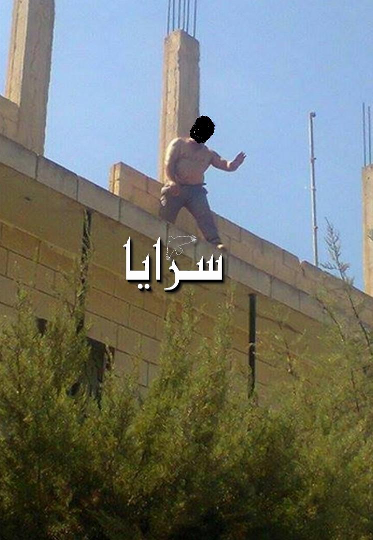 بالصور  ..  اربد : مواطن يحاول الانتحار من الطابق الثاني في بني كنانة 