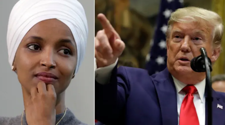 ترامب يطالب بالتحقيق مع النائبة إلهان عمر على خلفية ثروتها المالية